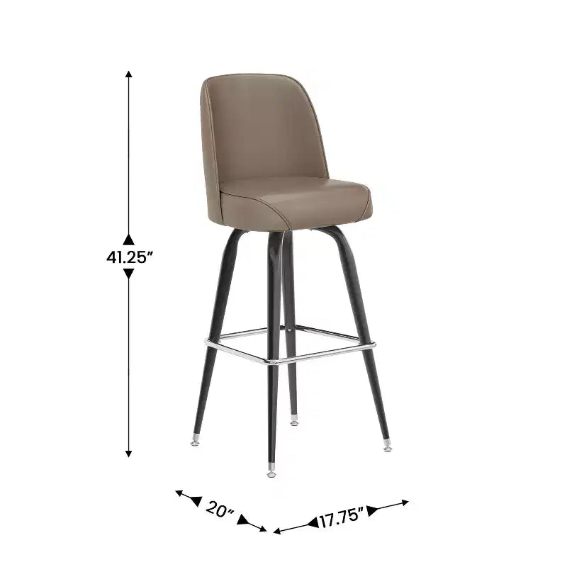 Tabouret de bar en métal Flash Furniture avec siège baquet pivotant