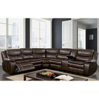 Canapé d'angle inclinable en similicuir Sory Transitional de Furniture of America