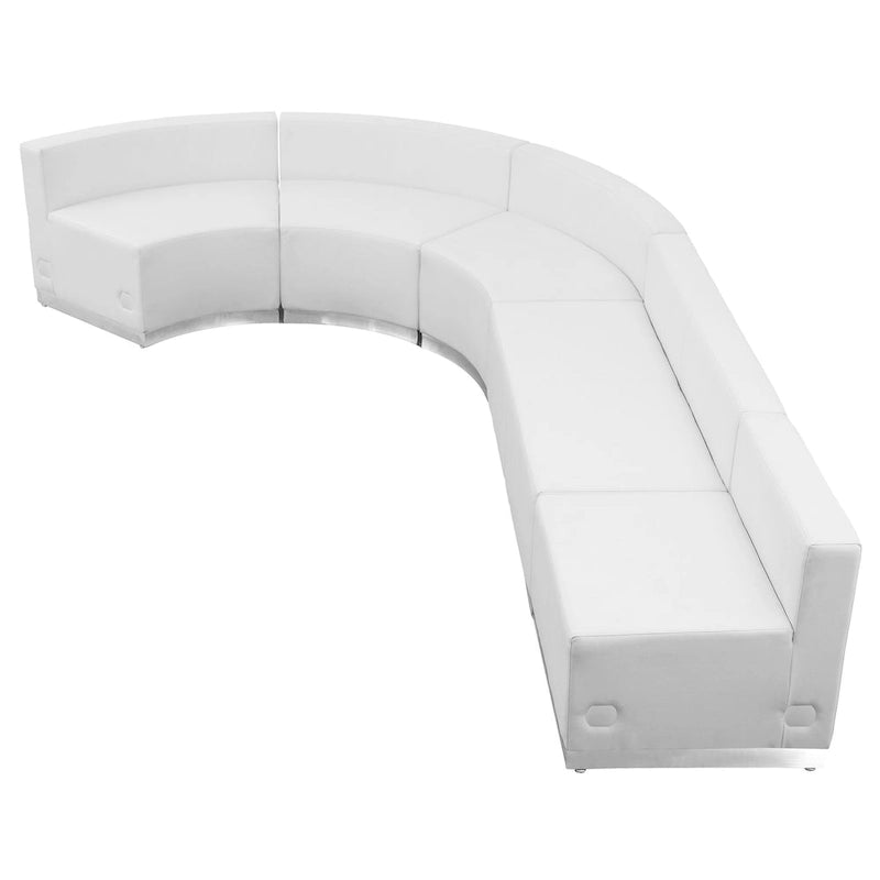 5 PC LeatherSoft Modular Reception Configuration w/Taut Back &Seat