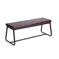 Banc d'entrée, revêtement en cuir PU, pieds en fer