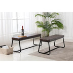 Banc d'entrée, revêtement en cuir PU, pieds en fer