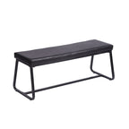Banc d'entrée, revêtement en cuir PU, pieds en fer