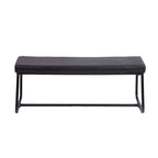 Banc d'entrée, revêtement en cuir PU, pieds en fer