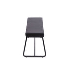 Banc d'entrée, revêtement en cuir PU, pieds en fer