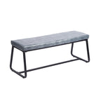Banc d'entrée, revêtement en cuir PU, pieds en fer