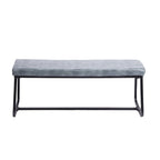 Banc d'entrée, revêtement en cuir PU, pieds en fer