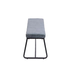 Banc d'entrée, revêtement en cuir PU, pieds en fer