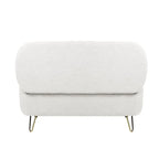Banc de rangement flou moderne, pouf rembourré avec espace de rangement et pieds dorés, banc de bout de lit, tabouret repose-pieds