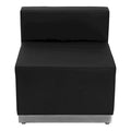 Configuration de réception modulaire 6 pièces en cuir synthétique avec dossier et assise tendus