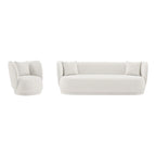 Ensemble contemporain canapé Siri et fauteuil d'appoint avec oreillers Manhattan Comfort