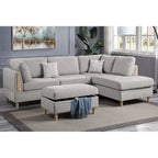 Canapé sectionnel 3 pièces en chenille Poundex Furniture