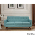 Canapé mi-siècle capitonné en lin Grace Rainbeau de U.S. Pride Furniture