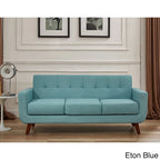 Canapé mi-siècle capitonné en lin Grace Rainbeau de U.S. Pride Furniture