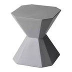 Table d'appoint géométrique moderne LeisureMod Azure - Table d'appoint ou de chevet en pierre composite