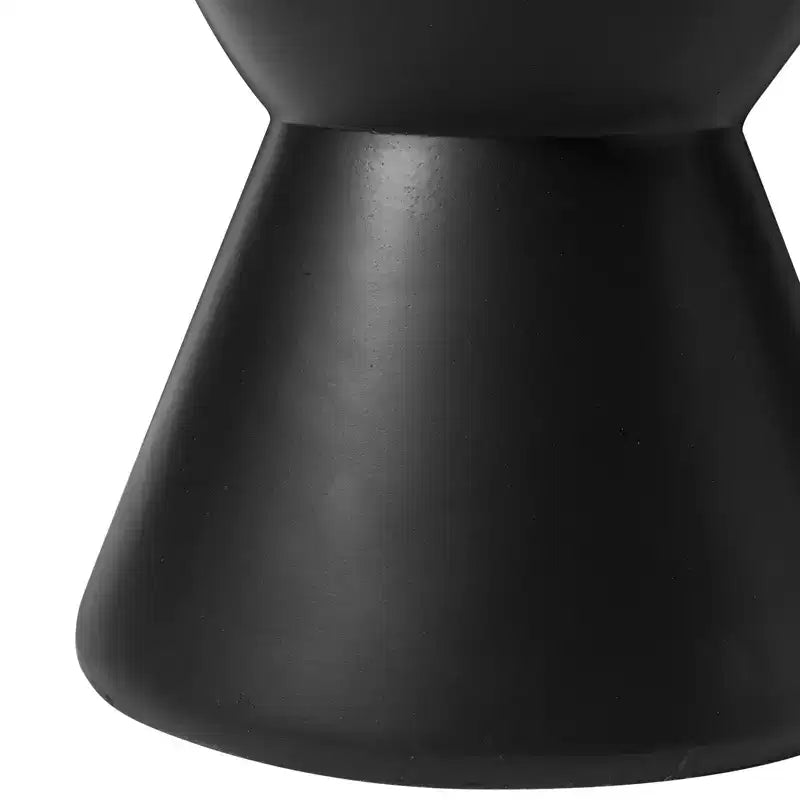 Table d'appoint LeisureMod Loft Hourglass Fiberstone - Table d'appoint moderne pour l'intérieur et l'extérieur
