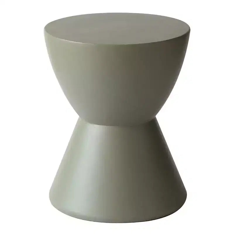 Table d'appoint LeisureMod Loft Hourglass Fiberstone - Table d'appoint moderne pour l'intérieur et l'extérieur