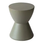 Table d'appoint LeisureMod Loft Hourglass Fiberstone - Table d'appoint moderne pour l'intérieur et l'extérieur