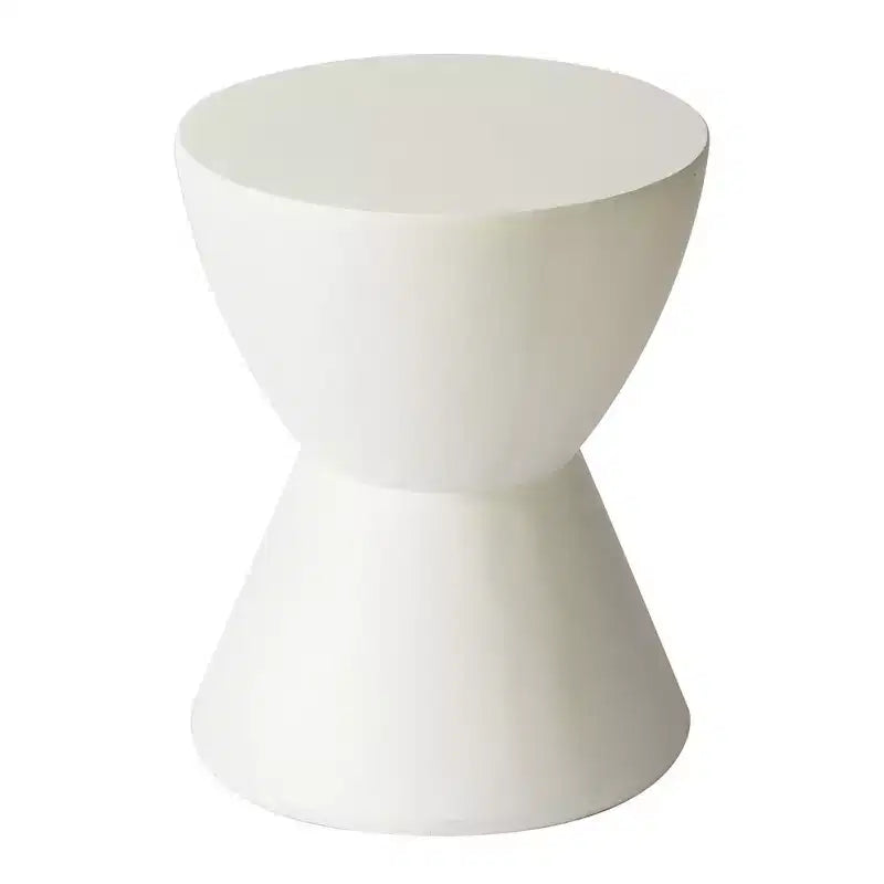 Table d'appoint LeisureMod Loft Hourglass Fiberstone - Table d'appoint moderne pour l'intérieur et l'extérieur