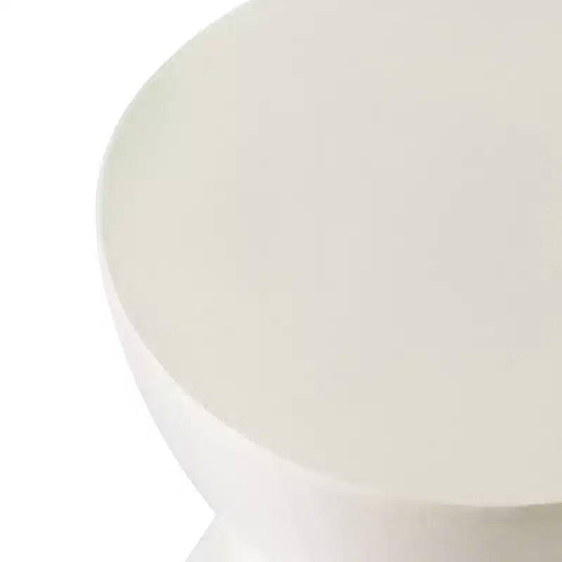 Table d'appoint LeisureMod Loft Hourglass Fiberstone - Table d'appoint moderne pour l'intérieur et l'extérieur