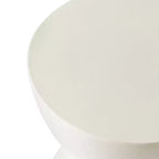 Table d'appoint LeisureMod Loft Hourglass Fiberstone - Table d'appoint moderne pour l'intérieur et l'extérieur