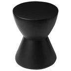 Table d'appoint LeisureMod Loft Hourglass Fiberstone - Table d'appoint moderne pour l'intérieur et l'extérieur