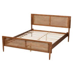 Lit plateforme en bois fini noyer cendré moderne du milieu du siècle Baxton Studio Gardwin