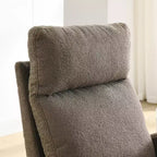 Fauteuil à bascule moderne pour chambre d'enfant, fauteuil à bascule rembourré avec poche latérale, fauteuil d'appoint en tissu Teddy, fauteuil de lecture confortable pour salon et chambre à coucher