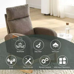 Fauteuil à bascule moderne pour chambre d'enfant, fauteuil à bascule rembourré avec poche latérale, fauteuil d'appoint en tissu Teddy, fauteuil de lecture confortable pour salon et chambre à coucher