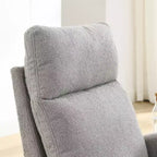 Fauteuil à bascule moderne pour chambre d'enfant, fauteuil à bascule rembourré avec poche latérale, fauteuil d'appoint en tissu Teddy, fauteuil de lecture confortable pour salon et chambre à coucher