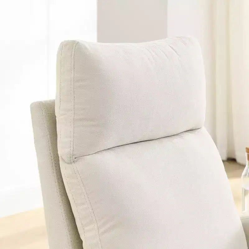 Fauteuil à bascule moderne pour chambre d'enfant, fauteuil à bascule rembourré avec poche latérale, fauteuil d'appoint en tissu Teddy, fauteuil de lecture confortable pour salon et chambre à coucher