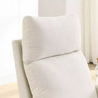 Fauteuil à bascule moderne pour chambre d'enfant, fauteuil à bascule rembourré avec poche latérale, fauteuil d'appoint en tissu Teddy, fauteuil de lecture confortable pour salon et chambre à coucher