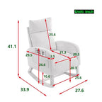 Fauteuil à bascule moderne pour chambre d'enfant, fauteuil à bascule rembourré avec poche latérale, fauteuil d'appoint en tissu Teddy, fauteuil de lecture confortable pour salon et chambre à coucher