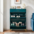 Meuble à chaussures moderne en bois avec tiroirs abattants