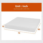 FDW Matelas en mousse de 10 pouces pour lit King Size, certifié CertiPUR-US, housse douce amovible, matelas King pour cadre de lit, lit superposé, lit gigogne,