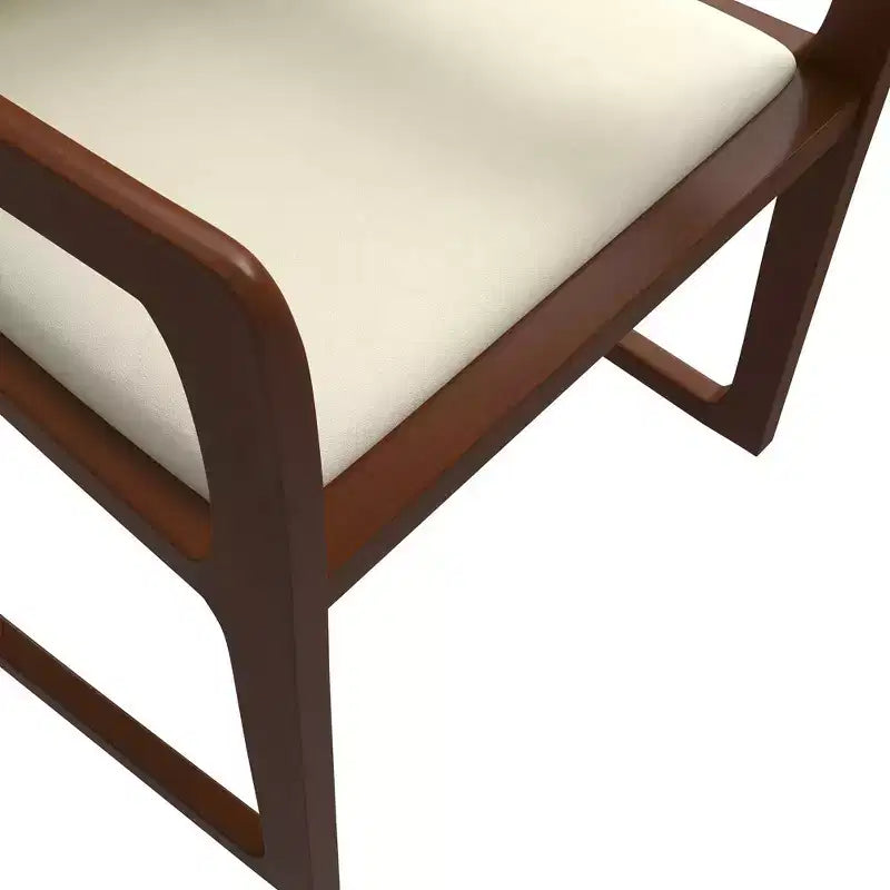 Chaise de salle à manger moderne LeisureMod Svelta Series avec cadre en bois massif et revêtement en cuir, assise confortable pour salles à manger