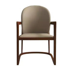 Chaise de salle à manger moderne LeisureMod Svelta Series avec cadre en bois massif et revêtement en cuir, assise confortable pour salles à manger