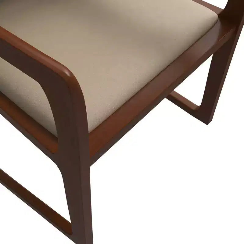 Chaise de salle à manger moderne LeisureMod Svelta Series avec cadre en bois massif et revêtement en cuir, assise confortable pour salles à manger