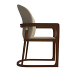 Chaise de salle à manger moderne LeisureMod Svelta Series avec cadre en bois massif et revêtement en cuir, assise confortable pour salles à manger
