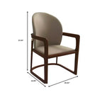 Chaise de salle à manger moderne LeisureMod Svelta Series avec cadre en bois massif et revêtement en cuir, assise confortable pour salles à manger