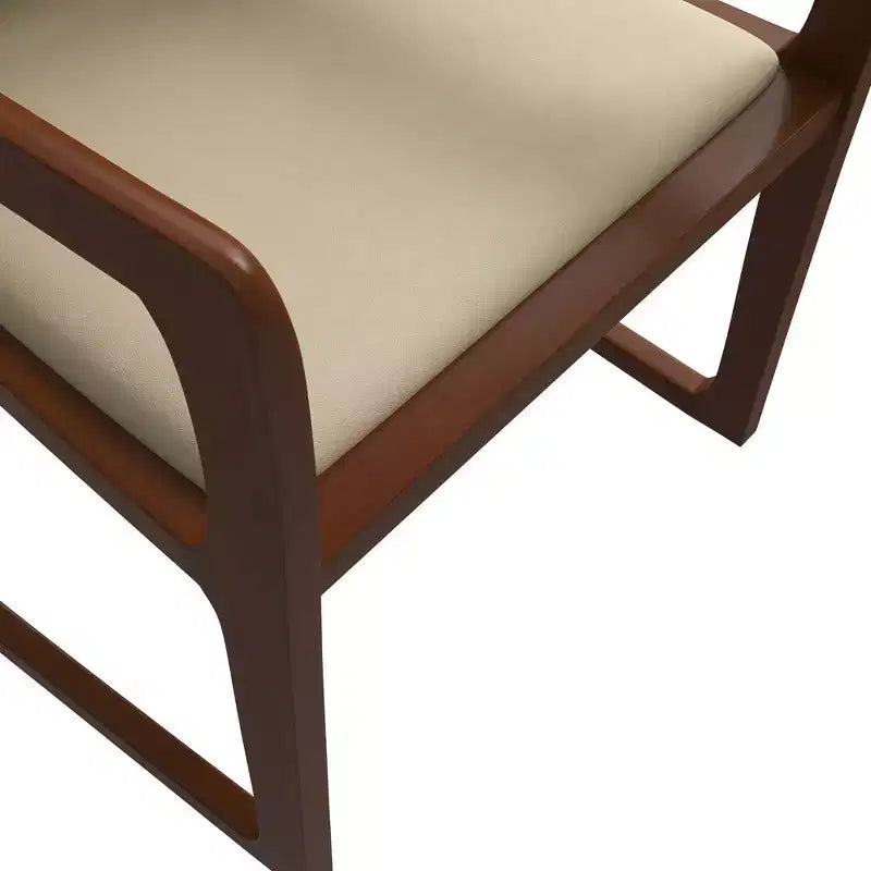 Chaise de salle à manger moderne LeisureMod Svelta Series avec cadre en bois massif et revêtement en cuir, assise confortable pour salles à manger