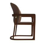 Chaise de salle à manger moderne LeisureMod Svelta Series avec cadre en bois massif et revêtement en cuir, assise confortable pour salles à manger
