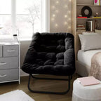 Fauteuil soucoupe pliant surdimensionné Emma et Oliver pour dortoir, chambre à coucher