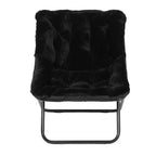 Fauteuil soucoupe pliant surdimensionné Emma et Oliver pour dortoir, chambre à coucher