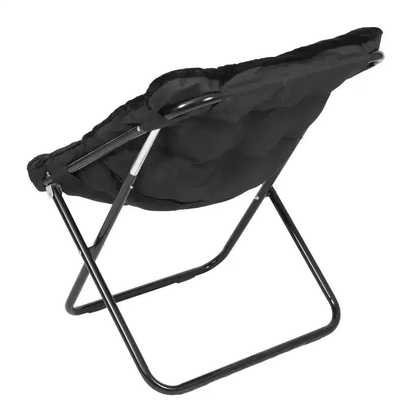 Fauteuil soucoupe pliant surdimensionné Emma et Oliver pour dortoir, chambre à coucher