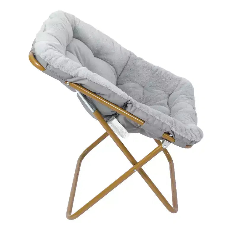 Fauteuil soucoupe pliant surdimensionné Emma et Oliver pour dortoir, chambre à coucher