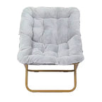 Fauteuil soucoupe pliant surdimensionné Emma et Oliver pour dortoir, chambre à coucher