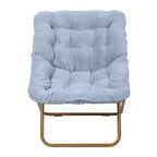 Fauteuil soucoupe pliant surdimensionné Emma et Oliver pour dortoir, chambre à coucher