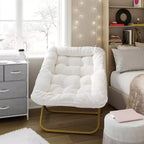 Fauteuil soucoupe pliant surdimensionné Emma et Oliver pour dortoir, chambre à coucher