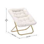 Fauteuil soucoupe pliant surdimensionné Emma et Oliver pour dortoir, chambre à coucher