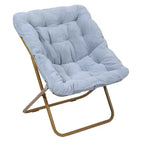 Fauteuil soucoupe pliant surdimensionné Emma et Oliver pour dortoir, chambre à coucher